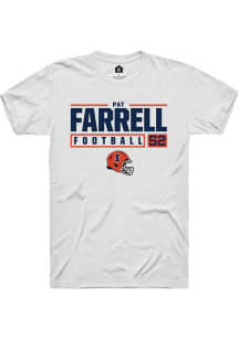 Patrick Farrell  Illinois Fighting Illini White Rally NIL Stacked Box Short Sleeve T Shirt