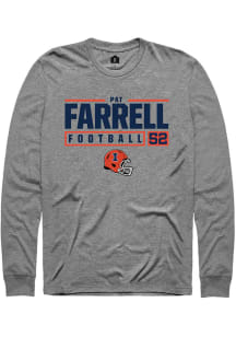 Patrick Farrell  Illinois Fighting Illini Grey Rally NIL Stacked Box Long Sleeve T Shirt