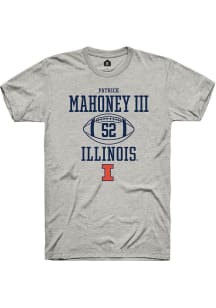 Patrick Mahoney III Ash Illinois Fighting Illini NIL Sport Icon Short Sleeve T Shirt