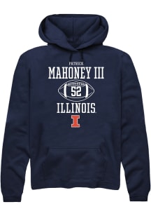 Patrick Mahoney III Rally Mens Navy Blue Illinois Fighting Illini NIL Sport Icon Hooded Sweatshi..