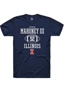 Patrick Mahoney III Navy Blue Illinois Fighting Illini NIL Sport Icon Short Sleeve T Shirt