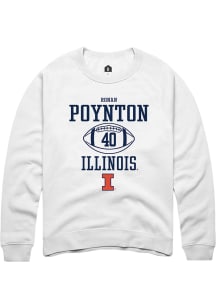 Ronan Poynton  Rally Illinois Fighting Illini Mens White NIL Sport Icon Long Sleeve Crew Sweatsh..