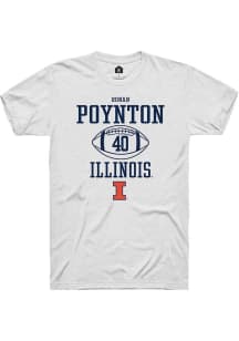 Ronan Poynton White Illinois Fighting Illini NIL Sport Icon Short Sleeve T Shirt