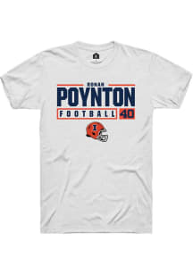 Ronan Poynton White Illinois Fighting Illini NIL Stacked Box Short Sleeve T Shirt