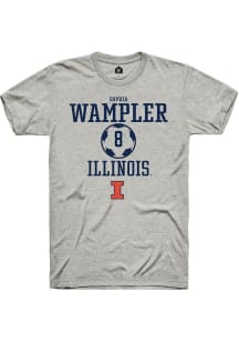 Sophia Wampler Ash Illinois Fighting Illini NIL Sport Icon Short Sleeve T Shirt