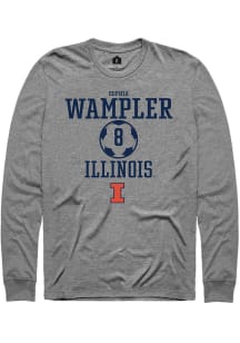 Sophia Wampler Rally Mens Graphite Illinois Fighting Illini NIL Sport Icon Tee