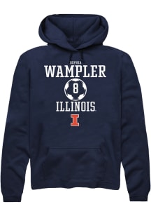 Sophia Wampler Rally Mens Navy Blue Illinois Fighting Illini NIL Sport Icon Hooded Sweatshirt