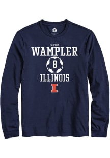 Sophia Wampler Rally Mens Navy Blue Illinois Fighting Illini NIL Sport Icon Tee