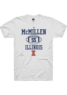 Tj McMillen  Illinois Fighting Illini White Rally NIL Sport Icon Short Sleeve T Shirt