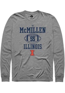 Tj McMillen Rally Mens Graphite Illinois Fighting Illini NIL Sport Icon Tee