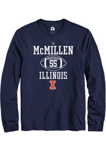 Tj McMillen  Illinois Fighting Illini Navy Blue Rally NIL Sport Icon Long Sleeve T Shirt