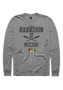 Cierra Harrison  Missouri Tigers Grey Rally NIL Sport Icon Long Sleeve T Shirt