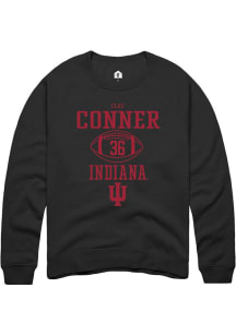 Clay Conner Rally Mens Black Indiana Hoosiers NIL Sport Icon Crew Sweatshirt