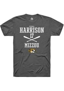 Cierra Harrison  Missouri Tigers Dark Grey Rally NIL Sport Icon Short Sleeve T Shirt