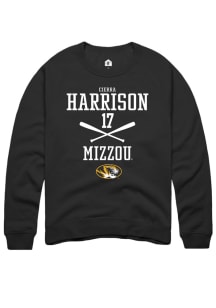 Cierra Harrison  Rally Missouri Tigers Mens Black NIL Sport Icon Long Sleeve Crew Sweatshirt