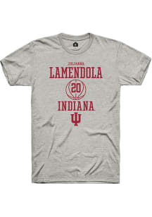 Julianna LaMendola Ash Indiana Hoosiers NIL Sport Icon Short Sleeve T Shirt