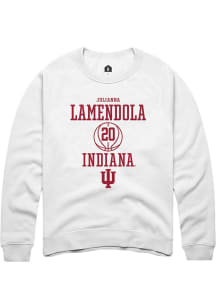 Julianna LaMendola Rally Mens White Indiana Hoosiers NIL Sport Icon Crew Sweatshirt