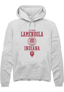 Julianna LaMendola Rally Mens White Indiana Hoosiers NIL Sport Icon Hooded Sweatshirt