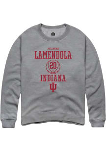 Julianna LaMendola Rally Mens Graphite Indiana Hoosiers NIL Sport Icon Crew Sweatshirt