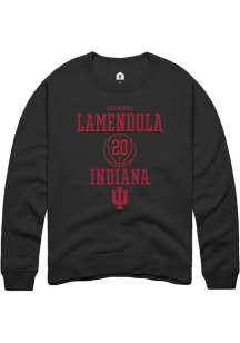 Julianna LaMendola Rally Mens Black Indiana Hoosiers NIL Sport Icon Crew Sweatshirt