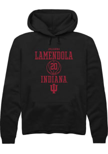 Julianna LaMendola Rally Mens Black Indiana Hoosiers NIL Sport Icon Hooded Sweatshirt