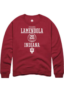 Julianna LaMendola Rally Mens Red Indiana Hoosiers NIL Sport Icon Crew Sweatshirt