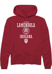 Julianna LaMendola Rally Mens Red Indiana Hoosiers NIL Sport Icon Hooded Sweatshirt