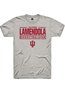 Julianna LaMendola Ash Indiana Hoosiers NIL Stacked Box Short Sleeve T Shirt