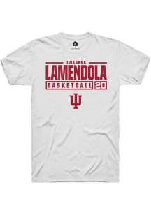 Julianna LaMendola White Indiana Hoosiers NIL Stacked Box Short Sleeve T Shirt