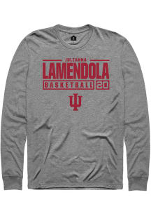 Julianna LaMendola Rally Mens Graphite Indiana Hoosiers NIL Stacked Box Tee