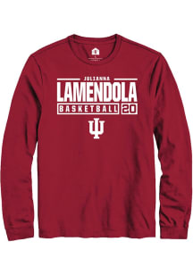 Julianna LaMendola Rally Mens Red Indiana Hoosiers NIL Stacked Box Tee