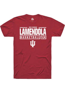 Julianna LaMendola Red Indiana Hoosiers NIL Stacked Box Short Sleeve T Shirt