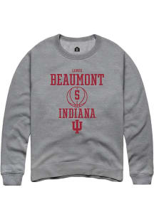 Lenée Beaumont Rally Mens Graphite Indiana Hoosiers NIL Sport Icon Crew Sweatshirt