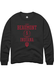 Lenée Beaumont Rally Mens Black Indiana Hoosiers NIL Sport Icon Crew Sweatshirt