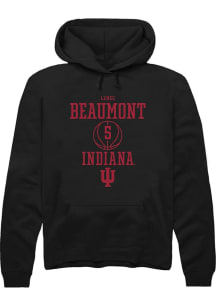 Lenée Beaumont Rally Mens Black Indiana Hoosiers NIL Sport Icon Hooded Sweatshirt