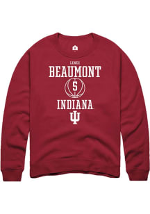 Lenée Beaumont Rally Mens Red Indiana Hoosiers NIL Sport Icon Crew Sweatshirt