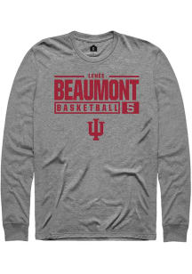 Len√©e Beaumont Rally Mens Graphite Indiana Hoosiers NIL Stacked Box Tee