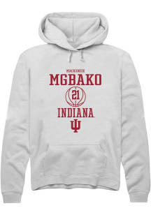 Mackenzie Mgbako Rally Mens White Indiana Hoosiers NIL Sport Icon Hooded Sweatshirt