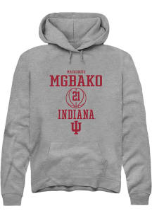 Mackenzie Mgbako Rally Mens Graphite Indiana Hoosiers NIL Sport Icon Hooded Sweatshirt