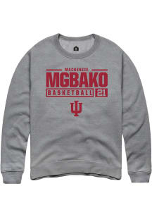 Mackenzie Mgbako Rally Mens Graphite Indiana Hoosiers NIL Stacked Box Crew Sweatshirt