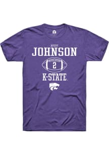 Avery Johnson  K-State Wildcats Purple Rally NIL Sport Icon Short Sleeve T Shirt