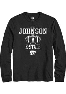 Avery Johnson  K-State Wildcats Black Rally NIL Sport Icon Long Sleeve T Shirt