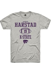 Garrett Harstad Ash K-State Wildcats NIL Sport Icon Short Sleeve T Shirt