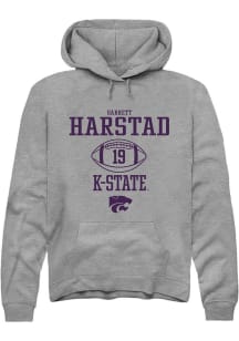 Garrett Harstad Rally Mens Graphite K-State Wildcats NIL Sport Icon Hooded Sweatshirt