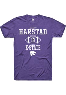 Garrett Harstad Purple K-State Wildcats NIL Sport Icon Short Sleeve T Shirt