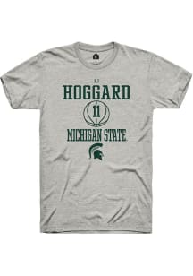 AJ Hoggard  Michigan State Spartans Ash Rally NIL Sport Icon Short Sleeve T Shirt