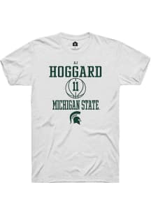 AJ Hoggard  Michigan State Spartans White Rally NIL Sport Icon Short Sleeve T Shirt