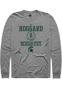 AJ Hoggard  Michigan State Spartans Grey Rally NIL Sport Icon Long Sleeve T Shirt