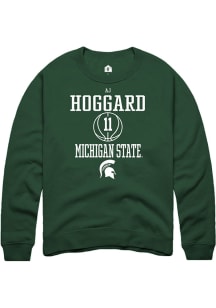 AJ Hoggard  Rally Michigan State Spartans Mens Green NIL Sport Icon Long Sleeve Crew Sweatshirt