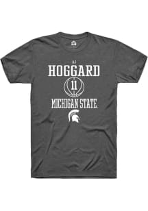 AJ Hoggard  Michigan State Spartans Dark Grey Rally NIL Sport Icon Short Sleeve T Shirt